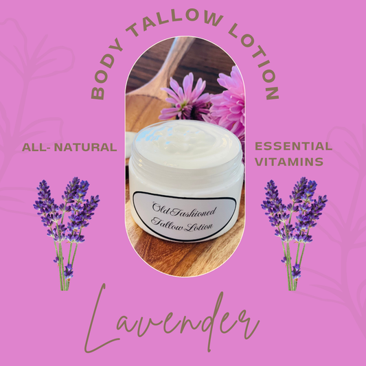 Nature's Nourishing Body Tallow Lotion- Lavender